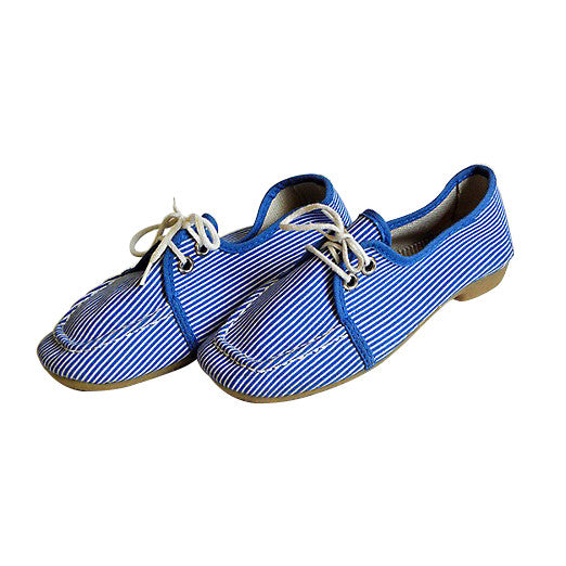 Chaussures toile bleue à rayures - pointure 31