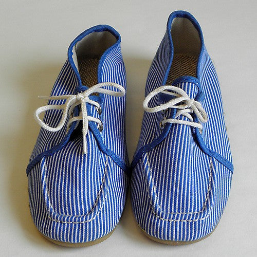 Chaussures toile bleue à rayures - pointure 33