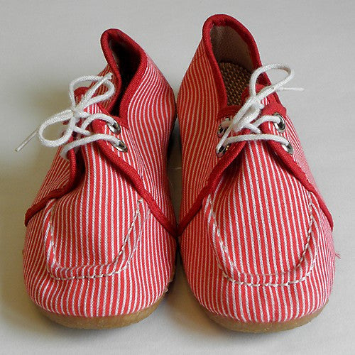 Chaussures toile rouge à rayures - pointure 27